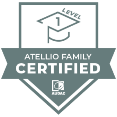 Audac Atellio family certified level 1